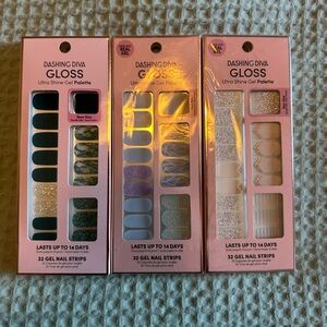 Dashing Diva Gloss Palette - set of 3 - blue and purple